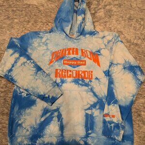 Death Row Records Happy Dad Sweatshirt Tie Dye Heavyweight Hoodie XL